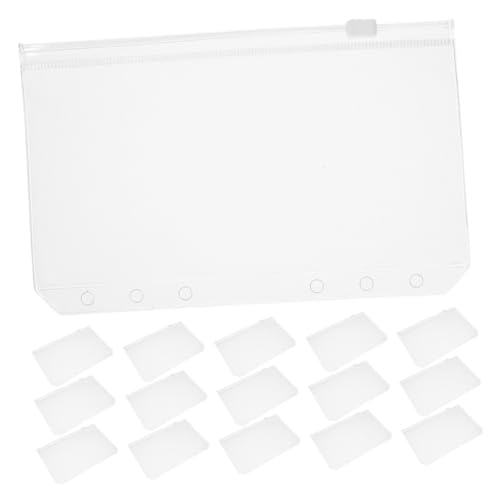 HOMSFOU 20 Stück Teiliges Zipper Binder für Budgetierung und Dokumentenaufbewahrung Transparente Wiederverwendbare Organizer-taschen für Bargeld Karten und Quittungen Sichere Praktische von HOMSFOU