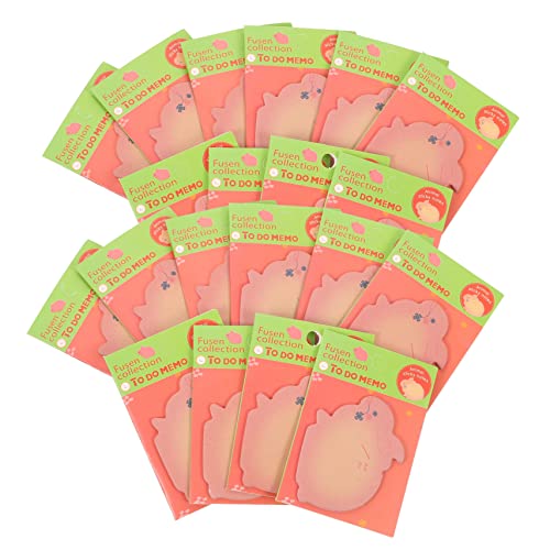 HOMSFOU 20 Stück Tierische Memo Sticker Lustige Haftnotizen mit Cartoon Rabbit Design Tragbare Notizblätter für Büro und Schule Selbstklebende Erinnerungsnotizen von HOMSFOU
