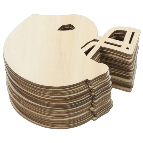 HOMSFOU 20 Stück Unbehandelte Holzscheiben für Diy Helmform Holzdekorationsstücke für Kreative Bastelprojekte Naturholz für Heimdekoration und Veranstaltungen von HOMSFOU