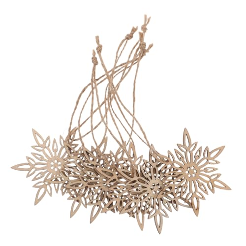 HOMSFOU 20 Stück Unfertige Holz-Schneeflocken Weihnachtsanhänger DIY Bastelornamente Robuste Holzscheiben Leicht Vielseitig für Weihnachtsbaum Deko Malspaß HOMSFOU 20 Stück Unfertige Holz-Schneeflocken Weihnachtsanhänger DIY Bastelornamente Robuste Holzscheiben Leicht Vielseitig für Weihnachtsbaum Deko Malspaß von HOMSFOU