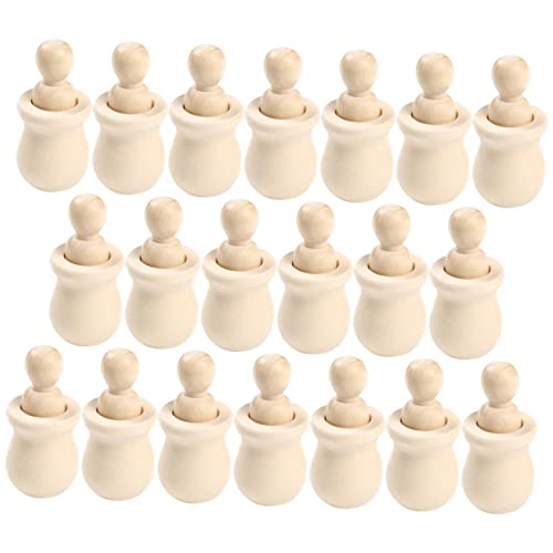 HOMSFOU 20 Stück Unvollendete Holzfiguren für Diy Bastelbedarf Blanke Peg Dolls Holz für Malprojekte für Kunsthandwerk und Partydekoration HOMSFOU 20 Stück Unvollendete Holzfiguren für Diy Bastelbedarf Blanke Peg Dolls Holz für Malprojekte für Kunsthandwerk und Partydekoration von HOMSFOU