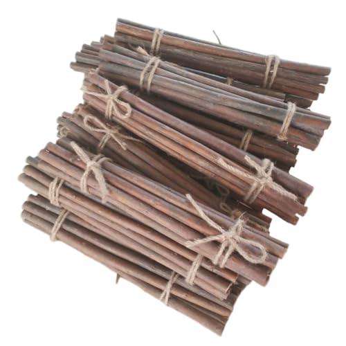 HOMSFOU 20 Stück hölzerne Ornamente holzstäbchen naturholz wohnungseinrichtung party decoration wohnraumdeko Wohnkultur ästhetisch Zweige Holzornamente schmücken bellen Bambus von HOMSFOU