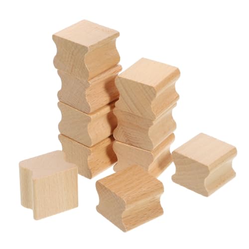 HOMSFOU 20 Stück hölzernes Siegel Holzstempel Gravur Holz Briefmarkenset Kreativer Stempel Dekorative Stempel Buchstabenstempel zum Basteln Scrapbook-Stempel aus Holz Light Brown von HOMSFOU