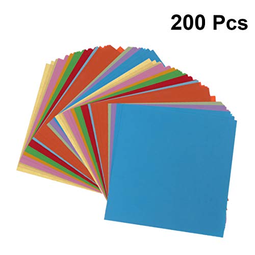 HOMSFOU 200 Blatt Doppelseitiges Origami Papier Farben Farbige Bastelblätter für Diy Projekte und Erwachsene um Kreativität zu Entfalten HOMSFOU 200 Blatt Doppelseitiges Origami Papier Farben Farbige Bastelblätter für Diy Projekte und Erwachsene um Kreativität zu Entfalten von HOMSFOU