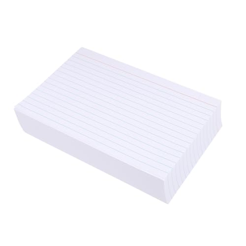 HOMSFOU 200 Blatt Karteikarte Schwarze Karteikarten Linierte Karteikarten Weiß Papier von HOMSFOU