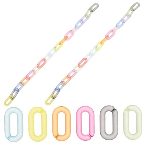 HOMSFOU 200 Stück Acryl-verbindungsringe, Bunte Ovale Kettenverbinder, Schnellverbindungsverbinder, C-clip-haken Für, Brillen, Geldbörsen, Telefonketten, Diy-handwerk HOMSFOU 200 Stück Acryl-verbindungsringe, Bunte Ovale Kettenverbinder, Schnellverbindungsverbinder, C-clip-haken Für, Brillen, Geldbörsen, Telefonketten, Diy-handwerk von HOMSFOU