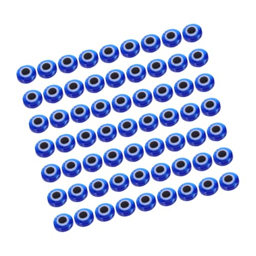 HOMSFOU 200 Stück Evil Eye Resin Perlen Flach Rund Schmuck Spacer Beads für DIY Armbänder Halsketten Ohrringe Bastelperlen Armband Zubehör Blau HOMSFOU 200 Stück Evil Eye Resin Perlen Flach Rund Schmuck Spacer Beads für DIY Armbänder Halsketten Ohrringe Bastelperlen Armband Zubehör Blau von HOMSFOU
