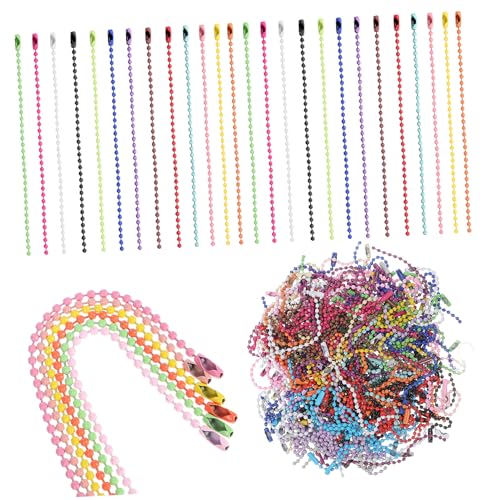 HOMSFOU 200 Stück Farbige Wellen Perlen Kette Halskette Perlen Schlüsselanhänger Kugelkette Perle Schlüsselanhänger Perlenkette Schlüsselbundkette Metall HOMSFOU 200 Stück Farbige Wellen Perlen Kette Halskette Perlen Schlüsselanhänger Kugelkette Perle Schlüsselanhänger Perlenkette Schlüsselbundkette Metall von HOMSFOU