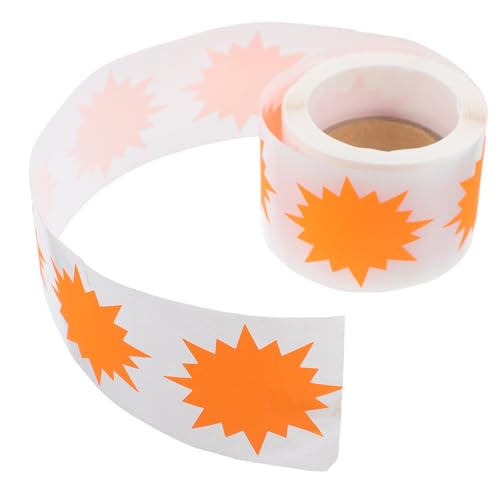 HOMSFOU 200 Stück Fluo Reszierende Burst Papier Aufkleber für Garagen und Flohmärkte Selbstklebende Preisschilder Leuchtendes Orange für Verkaufsaktionen HOMSFOU 200 Stück Fluo Reszierende Burst Papier Aufkleber für Garagen und Flohmärkte Selbstklebende Preisschilder Leuchtendes Orange für Verkaufsaktionen von HOMSFOU
