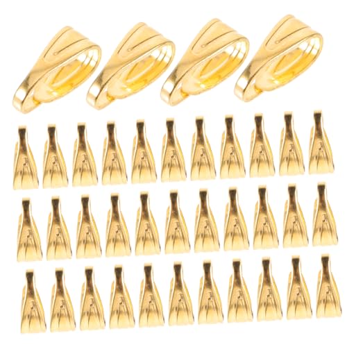 HOMSFOU 200 Stück Halskette Anhänger Verschluss Herstellung Schließe Clips Haken Bass Für Crimpen Halsketten Schmuck Schnappen Zubehör Charm-halter Halskette Charms-links Eisen Golden von HOMSFOU