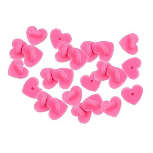 HOMSFOU 200 Stück Herzform Broschenverschluss Pin Rückseiten für Diy Schmuck Geeignet für Anstecknadeln Krawattennadeln und Mehr von HOMSFOU