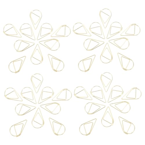 HOMSFOU 200 Stück Kleine Dekorative Metallklammern Tropfenform für Dokumente Notizen und Journaling Vielseitige Büroklammern Goldfarbe HOMSFOU 200 Stück Kleine Dekorative Metallklammern Tropfenform für Dokumente Notizen und Journaling Vielseitige Büroklammern Goldfarbe von HOMSFOU