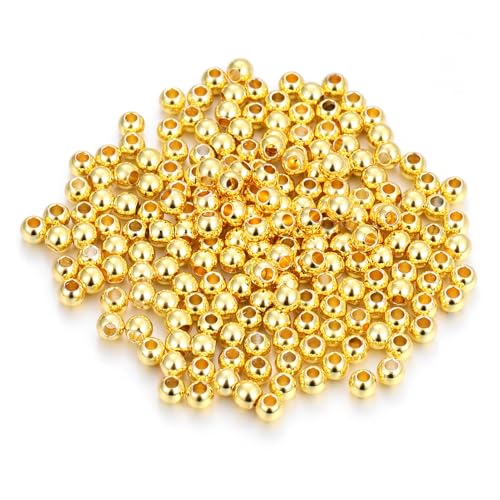 HOMSFOU 200 Stück Perlenkupfer Schmuck Herstellung Form Basteln machen Kreis Slot gebohrt Loch Armbandperlen Perlen für Armbänder Metallperlen glatte Perlen Halskette Perlen Golden HOMSFOU 200 Stück Perlenkupfer Schmuck Herstellung Form Basteln machen Kreis Slot gebohrt Loch Armbandperlen Perlen für Armbänder Metallperlen glatte Perlen Halskette Perlen Golden von HOMSFOU