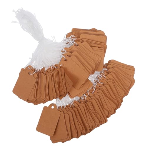 HOMSFOU 200 Stück Preisschild Preisanhänger Kennzeichnung von Etiketten aufgereihte Markierungsschilder Kleidungsetiketten Weißes Schmuckdisplay-Etikett Hang -Tags Papier Brown HOMSFOU 200 Stück Preisschild Preisanhänger Kennzeichnung von Etiketten aufgereihte Markierungsschilder Kleidungsetiketten Weißes Schmuckdisplay-Etikett Hang -Tags Papier Brown von HOMSFOU
