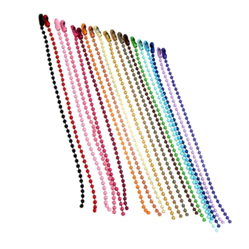 HOMSFOU 200 Stück Runde Wellenperlenkette Bunte Diy Schmuckkette mit Verbindungsverschluss für Hochzeiten Partys und Bastelprojekte von HOMSFOU
