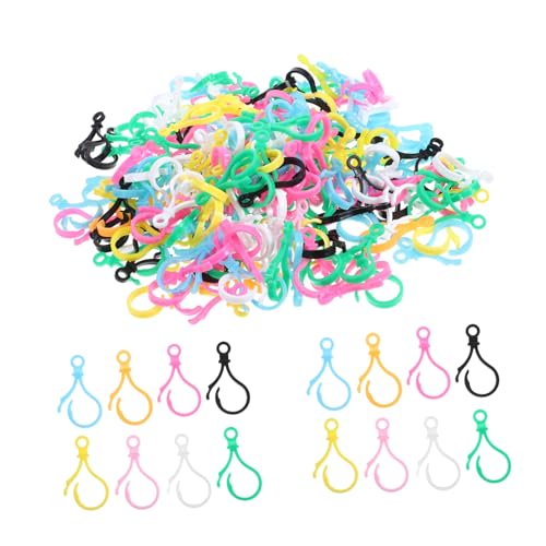 HOMSFOU 200 Stück Schlüsselanhänger Dragon Claw Karabiner Clips DIY Schlüsselketten Zubehör für Taschen und Dekoration Praktisch und Vielseitig Einsetzbar von HOMSFOU