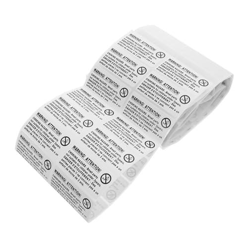 HOMSFOU 200 Stück Selbstklebende Warnaufkleber Choking Shipping Labels mit Starkem Haftkleber Hohe Sichtbarkeit Langlebig für Verpackung und Versand Warnhinweis Erstickungsgefahr für von HOMSFOU