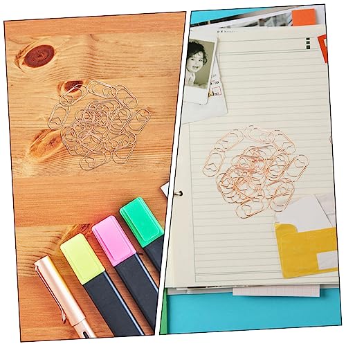 HOMSFOU 200 Stück Teiliges Mini Herz Büroklammern Kreative und Zarte Papierclips Roségold für Dokumente Notizen Kalender Scrapbooks Leicht Stabil für Büro und Schule von HOMSFOU
