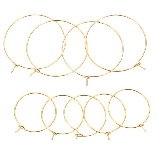 HOMSFOU 200 Stück Teiliges Runde Ohrring-hoops aus DIY Schmuckzubehör für Ohrringherstellung Vielseitige Creolenringe für Damen Einfaches Basteln Individueller Ohrringe von HOMSFOU