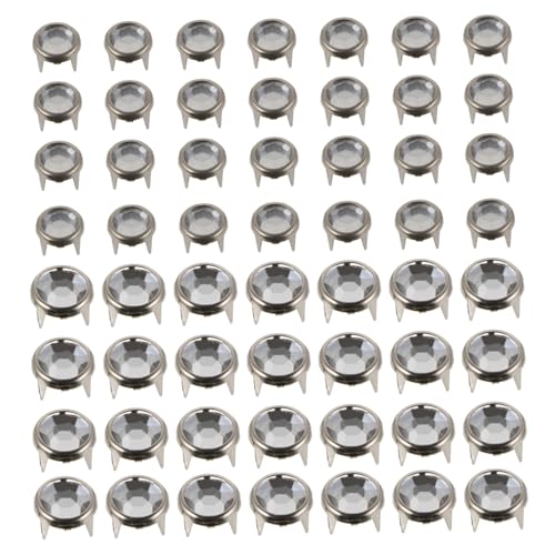 HOMSFOU 200 Stück Teiliges Runde Strass nieten mit Krallenfassung Dekorative DIY claw Rivets für Kleidung Taschen Gürtel Schuhe Vielseitige Schmuckverzierung von HOMSFOU