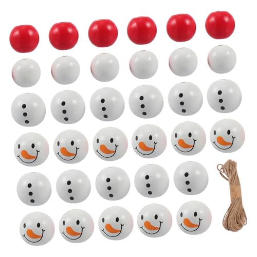 HOMSFOU 200 Stück Teiliges Weihnachts Holzperlen mit Schneemann Holzperlen Hanfseil DIY Bastelzubehör für Weihnachtsdeko Schmuckherstellung und Kreative Handarbeiten HOMSFOU 200 Stück Teiliges Weihnachts Holzperlen mit Schneemann Holzperlen Hanfseil DIY Bastelzubehör für Weihnachtsdeko Schmuckherstellung und Kreative Handarbeiten von HOMSFOU