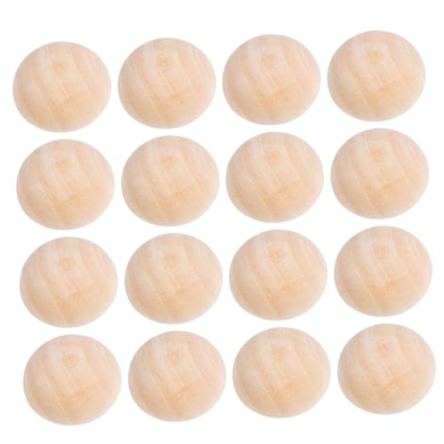 HOMSFOU 200 Stück Unfertige Halbe Holzperlen Ohne Natürliche Halbkugel Holzperlen für Diy Projekte Bastelarbeiten Schmuckherstellung und Heimdekoration von HOMSFOU