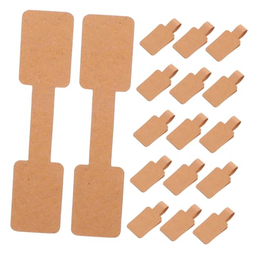 HOMSFOU 200 Stück schild Schmuck Papier Karten Etiketten Ring-Tags für die Preisgestaltung Preisaufkleber Name Tag -Aufkleber Armband-Tags Ring Preisschilder Brown von HOMSFOU