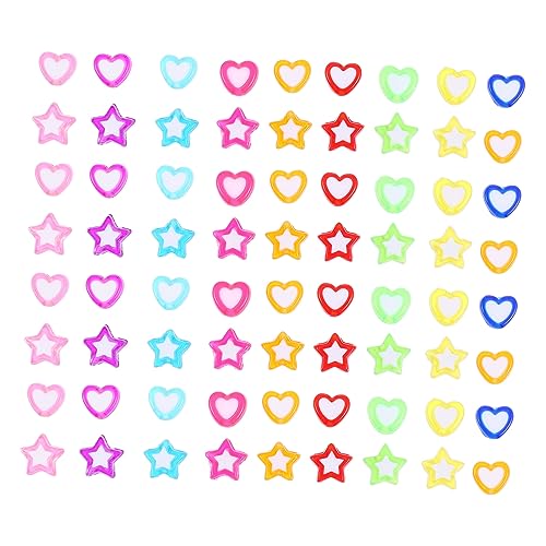 HOMSFOU 200Stücke DIY Perlen Zierliche Sterne Herzperlen für Bastelprojekte Acrylperlen für Schmuckherstellung und Dekoration Armbänder HOMSFOU 200Stücke DIY Perlen Zierliche Sterne Herzperlen für Bastelprojekte Acrylperlen für Schmuckherstellung und Dekoration Armbänder von HOMSFOU