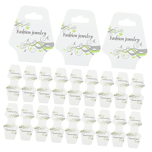 HOMSFOU 200Stücke Halskettenkarten für Schmuckverpackungen Langlebige Displaykarten aus Präsentieren von Armbändern und Haargummis Praktisch und Tragbar von HOMSFOU