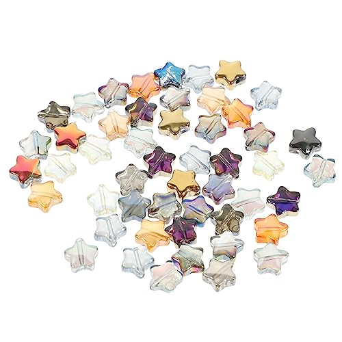 HOMSFOU 200Stücke Sternförmige Glasperlen DIY Schmuck Zubehör für Armbänder und Spacer Perlen für Handwerksprojekte und von HOMSFOU