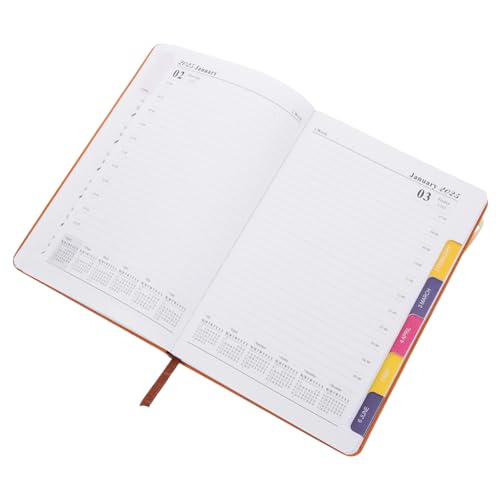 HOMSFOU 2025 Agenda-Buch kalender zeitmanagement Monatsplaner Wochenplaner Agenda-Notizbuch für die Arbeit tägliches notizbuch Zeitplaner Stundenplaner-Notizblock Tagesplaner Papier Orange HOMSFOU 2025 Agenda-Buch kalender zeitmanagement Monatsplaner Wochenplaner Agenda-Notizbuch für die Arbeit tägliches notizbuch Zeitplaner Stundenplaner-Notizblock Tagesplaner Papier Orange von HOMSFOU