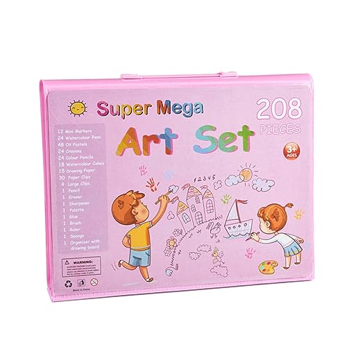 HOMSFOU 208 Stück Aquarell -Stift Malerei Set malen Malset Aquarelle Färbenstifte Neonfarbene Stifte von HOMSFOU