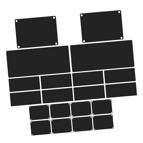 HOMSFOU 20Stücke DIY Leere Metallschilder Schwarze Aluminium Schilderplatten für Türschilder Namensschilder Bastelprojekte mit Löchern für Einfache HOMSFOU 20Stücke DIY Leere Metallschilder Schwarze Aluminium Schilderplatten für Türschilder Namensschilder Bastelprojekte mit Löchern für Einfache von HOMSFOU