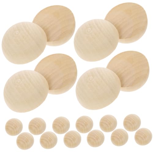 HOMSFOU 20Stücke Halbe Holzperlen für DIY Bastelprojekte Schmuckzubehör Handwerkskügelchen für Personalisierte Dekorationen und HOMSFOU 20Stücke Halbe Holzperlen für DIY Bastelprojekte Schmuckzubehör Handwerkskügelchen für Personalisierte Dekorationen und von HOMSFOU