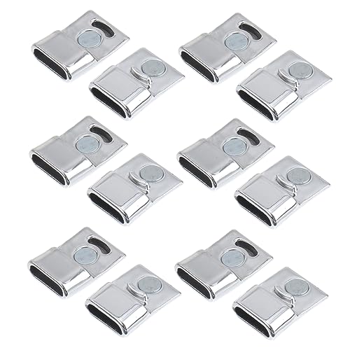 HOMSFOU 20Stücke Silber Magnetverschluss Schmuck Kordelverbinder DIY Zubehör für Armbänder und Ketten Leicht und Einfach zu Verwenden für Schmuckherstellung und Bastelprojekte HOMSFOU 20Stücke Silber Magnetverschluss Schmuck Kordelverbinder DIY Zubehör für Armbänder und Ketten Leicht und Einfach zu Verwenden für Schmuckherstellung und Bastelprojekte von HOMSFOU