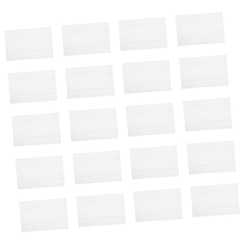 HOMSFOU 20Stücke Transparente Acryl Preisschildhalter Form Etikettenständer für Tischaufsteller für Restaurants und Geschäfte Stabil Preisanzeige von HOMSFOU