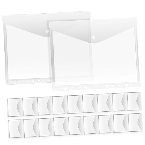 HOMSFOU 20Stücke Transparente Dokumententaschen Ordner mit Hoher Kapazität für Papiere Aufbewahrungslösungen für Büro und Schule für Dokumente Notizen HOMSFOU 20Stücke Transparente Dokumententaschen Ordner mit Hoher Kapazität für Papiere Aufbewahrungslösungen für Büro und Schule für Dokumente Notizen von HOMSFOU