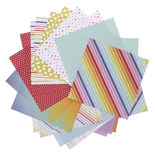 HOMSFOU Blatt Diy Scrapbook Hintergrundpapier für Fotoalben Dekoratives Bastelpapier mit Bunten Mustern für Journaling und Projekte von HOMSFOU