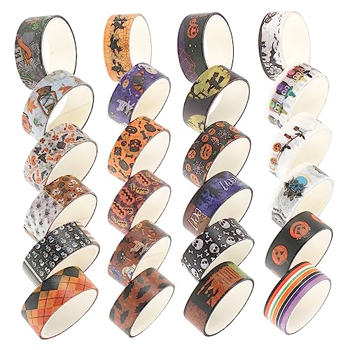 HOMSFOU 24 Rollen Halloween Themen Washi Tape Dekoratives Klebeband für Journaling und Diy pro Rolle für Scrapbooking Karten und Geschenkverpackung von HOMSFOU