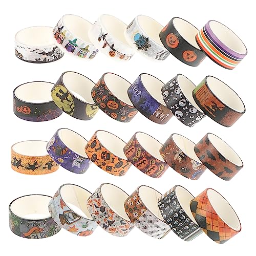 HOMSFOU 24 Rollen Halloween Washi Tapes Dekoratives Klebeband für Journaling Scrapbooking und Halloween Dekoration pro Rolle Diy Tapes für Kreative Projekte von HOMSFOU