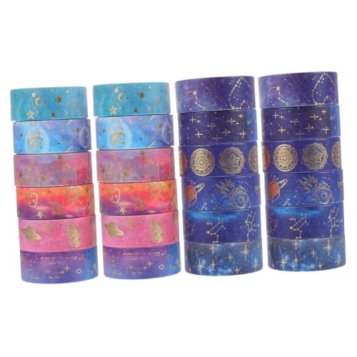 HOMSFOU 24 Rollen Heißpräge-Washi-Tape DIY-Bänder Weihnachtsgeschenkpapier Party wandverkleidung wand polsterung aufkleber Geschenkbänder Klebebänder für Heimwerker Japanisches Papier HOMSFOU 24 Rollen Heißpräge-Washi-Tape DIY-Bänder Weihnachtsgeschenkpapier Party wandverkleidung wand polsterung aufkleber Geschenkbänder Klebebänder für Heimwerker Japanisches Papier von HOMSFOU