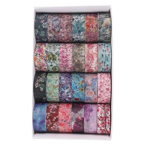 HOMSFOU 24 Rollen Washi Tape mit Dekorative Diy Klebebänder für Scrapbooking Journaling Ästhetische Designs für Kreative Projekte pro Rolle von HOMSFOU