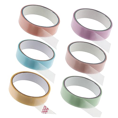 HOMSFOU 24 Rollen klebriges Ballband Kleber Farbbandball farbiges Abdeckband Für bonbonfarbenes Klebeband Handwerksbedarf farbige Kugelbänder kleines Klebeband farbiges Band Plastik von HOMSFOU