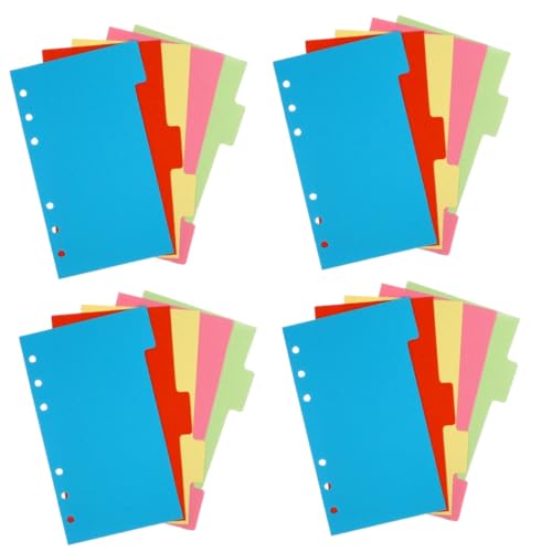 HOMSFOU 24 Sätze Trennblätter Set Teiliges Registerkarten Set für Ringbuch und Notizbuch Farbige Trennseiten aus Stabilem Karton für Schule Büro und Reisen Zufällige Farbe HOMSFOU 24 Sätze Trennblätter Set Teiliges Registerkarten Set für Ringbuch und Notizbuch Farbige Trennseiten aus Stabilem Karton für Schule Büro und Reisen Zufällige Farbe von HOMSFOU