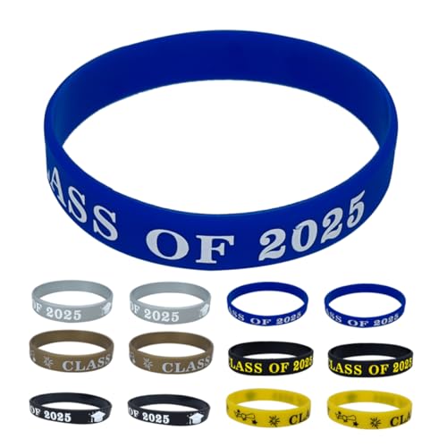 HOMSFOU 24 Stück 2025 Abschlussarmband abschluss armband Herzlichen Glückwunsch, Absolventenjahrgang 2025 Festival-Armband Armbänder aus Silikon Silikonarmbänder Kieselgel HOMSFOU 24 Stück 2025 Abschlussarmband abschluss armband Herzlichen Glückwunsch, Absolventenjahrgang 2025 Festival-Armband Armbänder aus Silikon Silikonarmbänder Kieselgel von HOMSFOU
