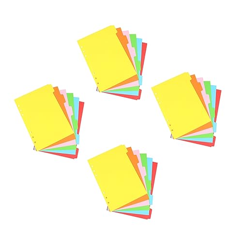 HOMSFOU 24 Stück Farbige Index Trennblätter für Ringbuch und Notizbuch Farben Design Praktische Seitenmarkierungen für Büro und Schule von HOMSFOU