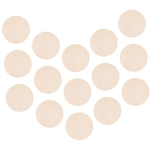 HOMSFOU 24 Stück Holzscheibenplatte Handwerk rustikal runden Hochzeit Ausschnitte Holzscheiben Kleine Holzscheiben Holzausschnitte für Partys Holzspäne für DIY Dekoration Pappel von HOMSFOU