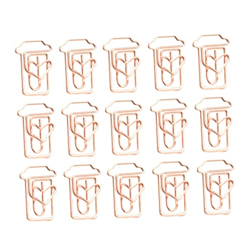HOMSFOU 24 Stück Kaffeetassen Förmige Büroklammern Roségold Stilvolle Design Lesezeichen für Büro Schule und Notizen Langlebig und Praktisch von HOMSFOU