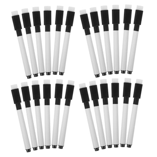 HOMSFOU 24 Stück Magnetische, Trocken Abwischbare Whiteboard-marker, Feine Spitze, Trocken Abwischbare Marker Mit Radiergummis Für Lehrer, Home Office, Schulbedarf von HOMSFOU