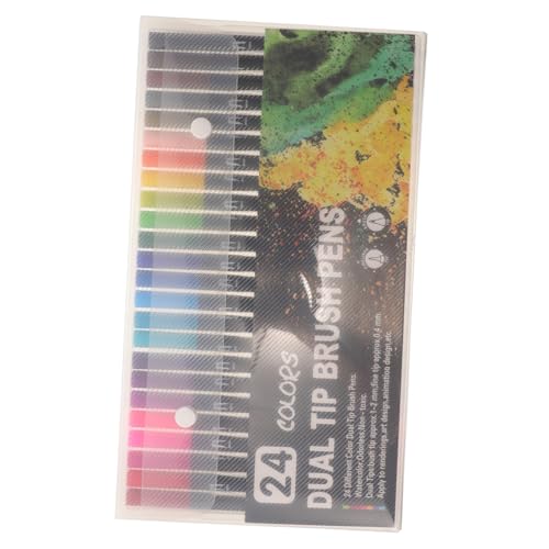 HOMSFOU 24 Stück Malset für malen metallisch Lackmarkierungen für Stofffarbenstifte weißer Marker dauerhaft farbige Stifte feine Tipplackstifte Stoffmalstift Plastik von HOMSFOU